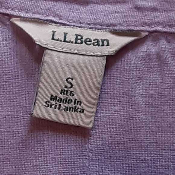 L. L. Bean Linen Sleeveless Button Front Shirt Size Small Sri Lanka - Picture 5 of 9